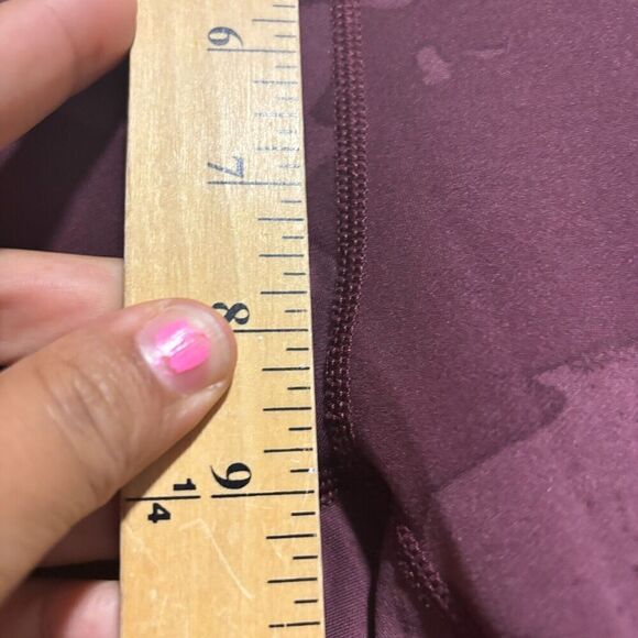 The North Face Women's Ankle Leggings Medium Maroon Camo High-Waist Pockets - Picture 12 of 13